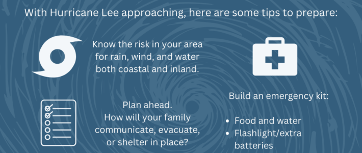 Town of Swansea Offers Safety Tips, Encourages Residents to Stay Alert as Hurricane Lee Projected to Track Toward New England