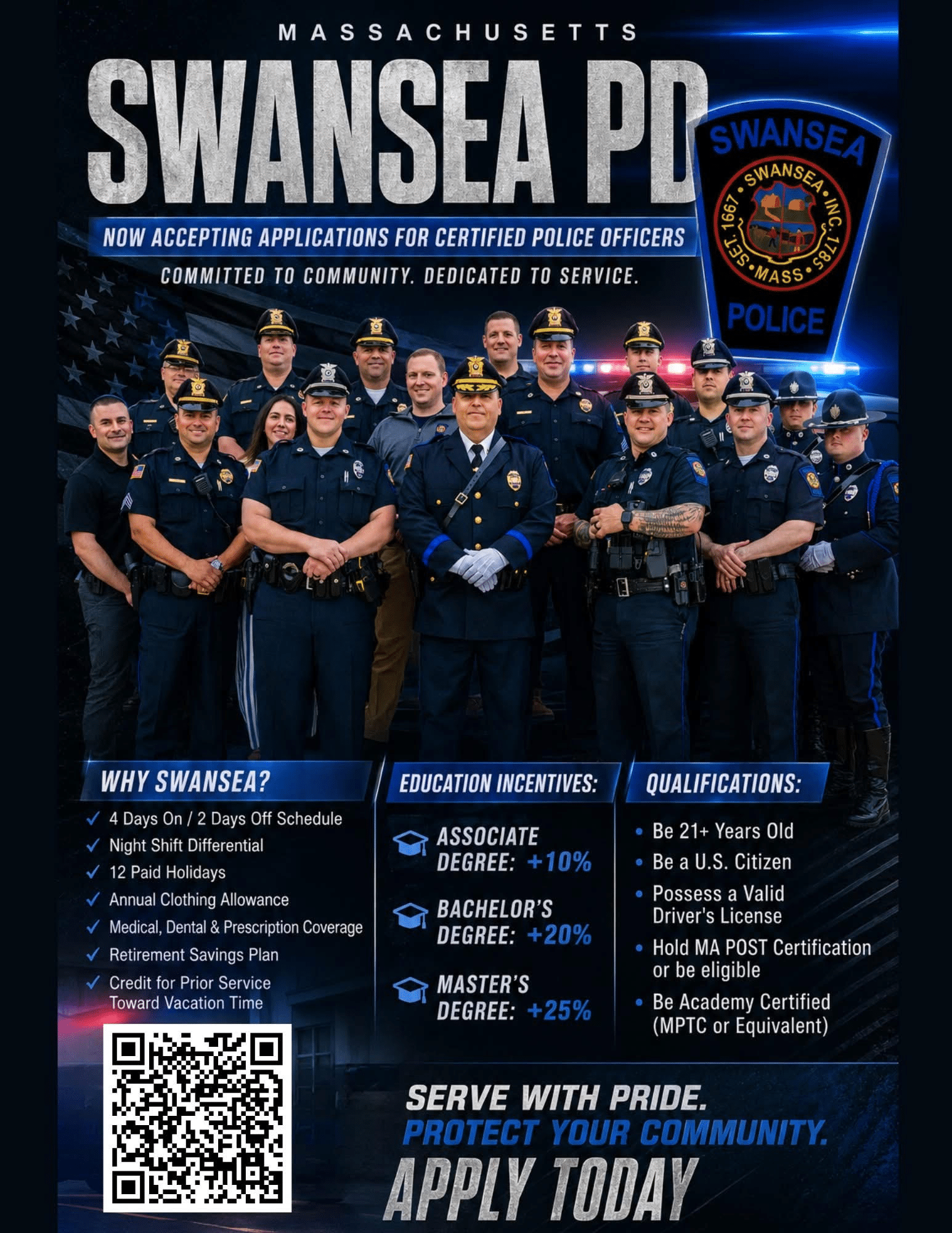 Now Hiring Full-Time Academy Trained Police Officers